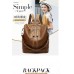 Чанта на мама кожена, дамска чанта раница